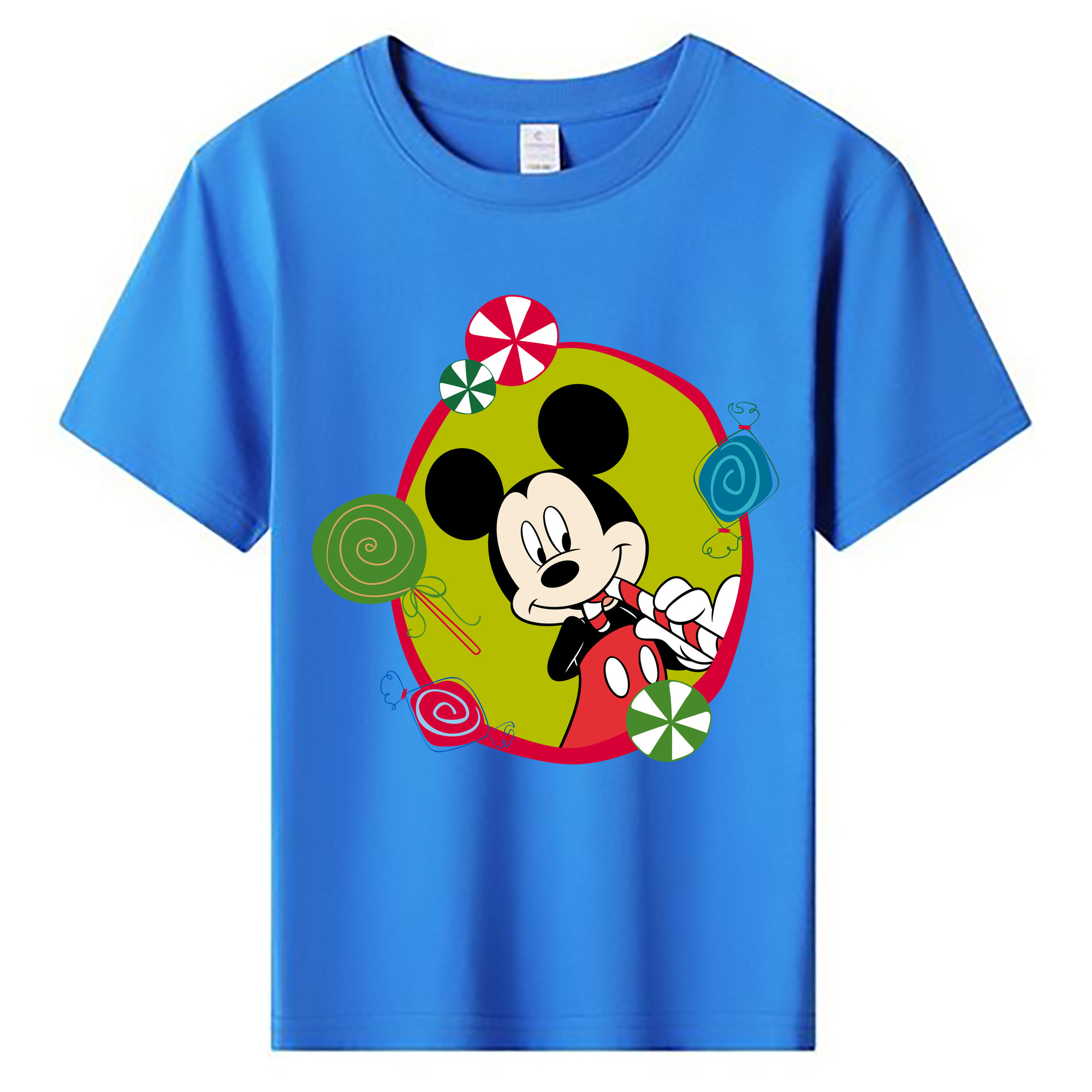 ミッキーマウス Mickey Mouse 綿100％キッズTシャツ（フロントプリント）